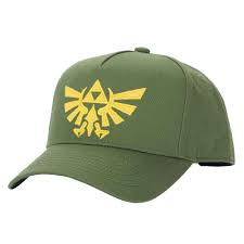 Zelda - Embroidered Hyrule Crest on Green Cap (D11)